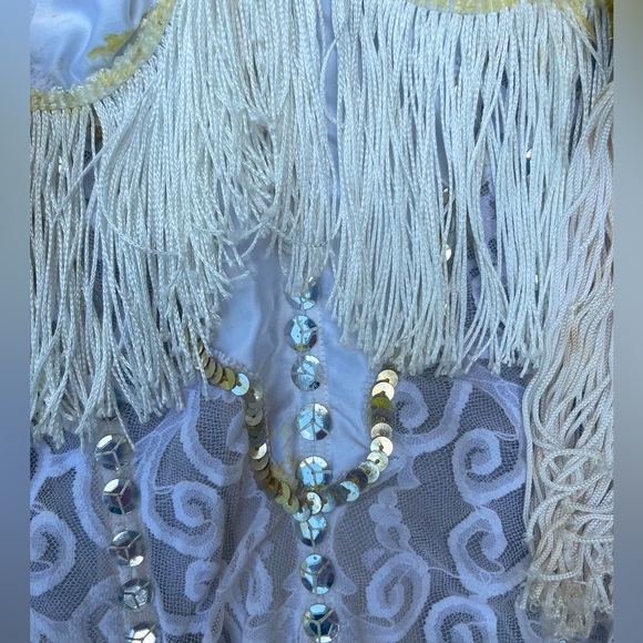 Vintage corset top with curtain and sequin details size L - Picture 4 of 7